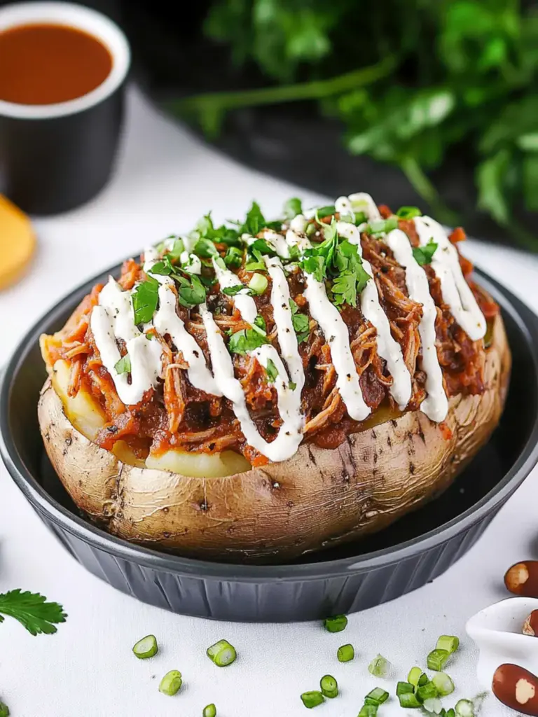 Loaded Baked Potato with Pulled Pork