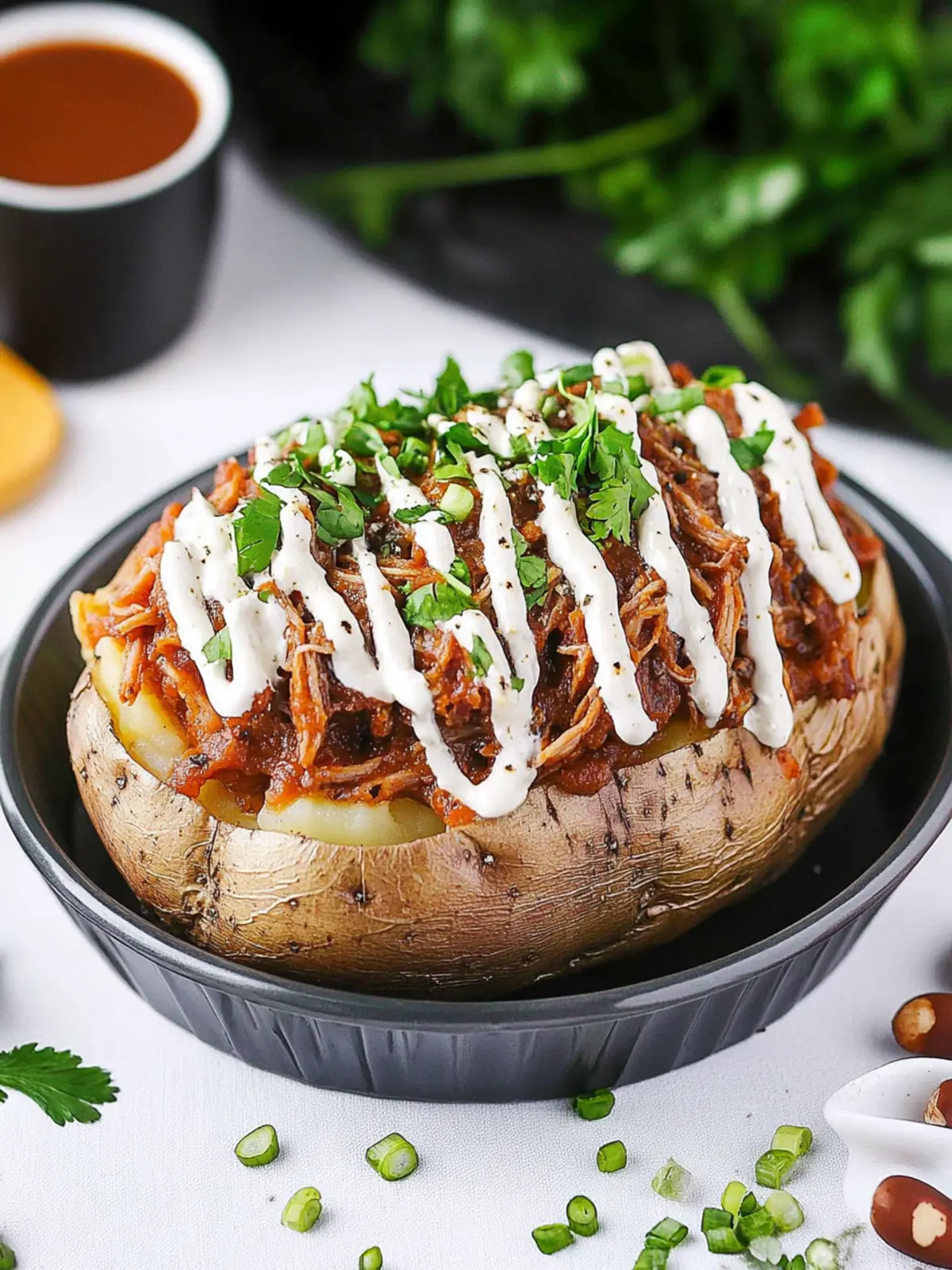 Loaded Baked Potato with Pulled Pork