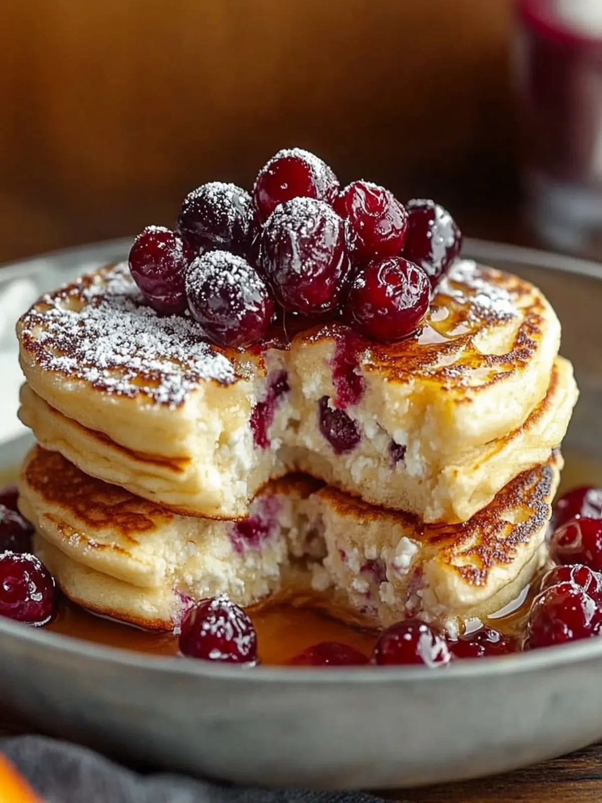 Fluffy Cranberry Orange Ricotta Pancakes to Brighten Your Morning 4 Fluffy Cranberry Orange Ricotta Pancakes