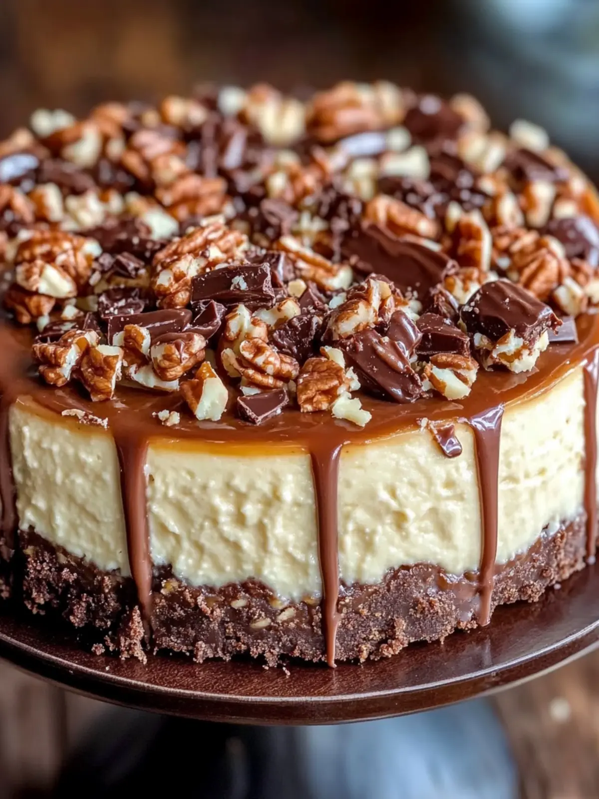 Decadent Turtle Fudge Cheesecake