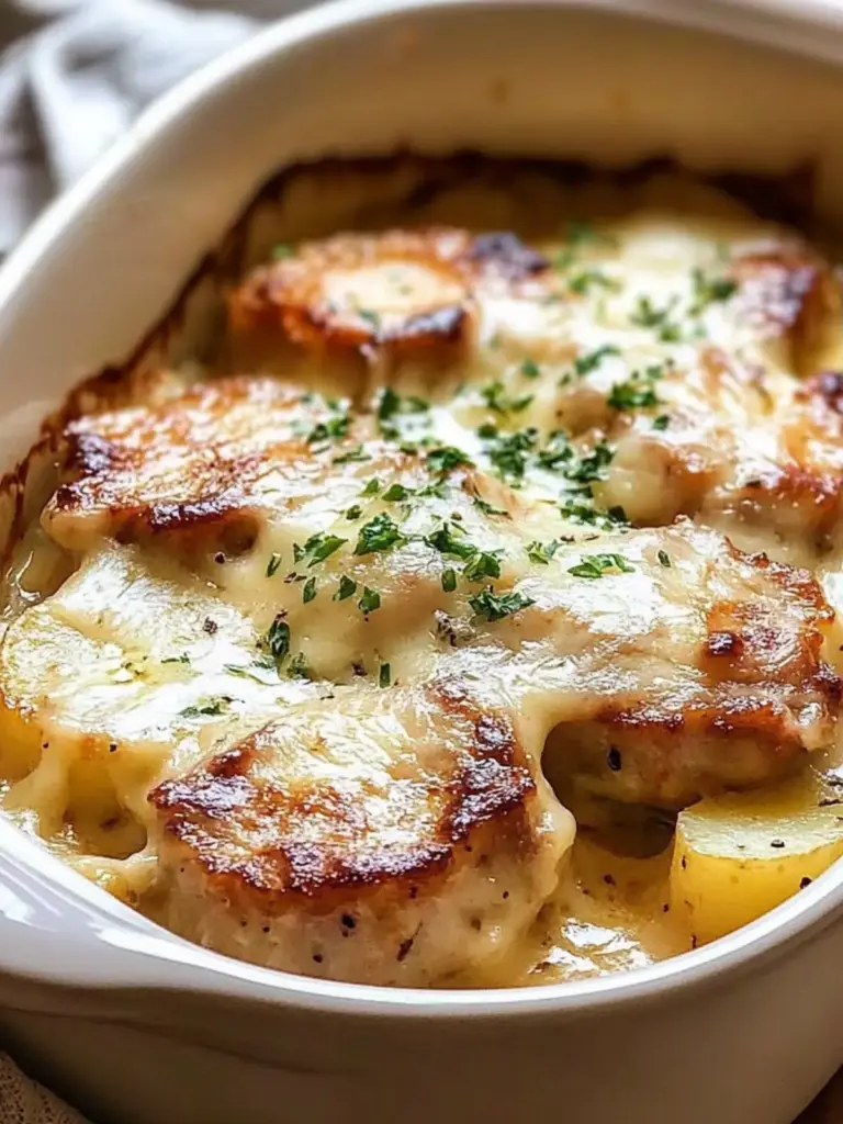 Smothered Pork Chop Scalloped Potato Casserole
