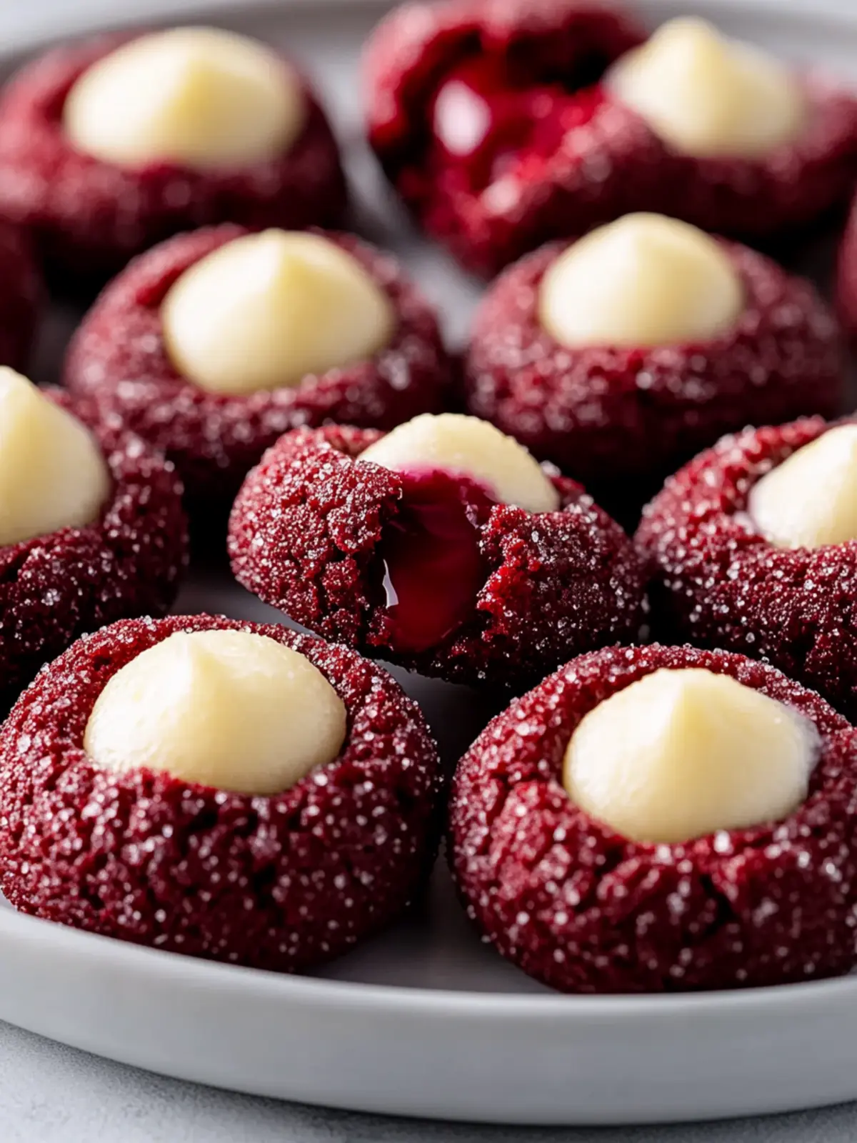 Red Velvet Cream Cheese Thumbprint Cookies to Wow Your Guests 3 Red Velvet Cream Cheese Thumbprint Cookies