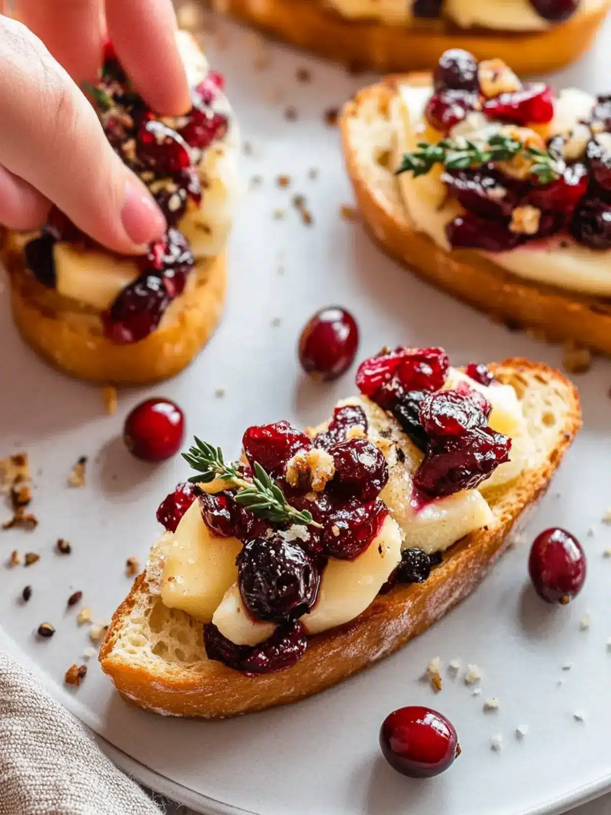 Pear Brie Cranberry Crostini: A Festive Flavor Explosion 3 Pear Brie Cranberry Crostini