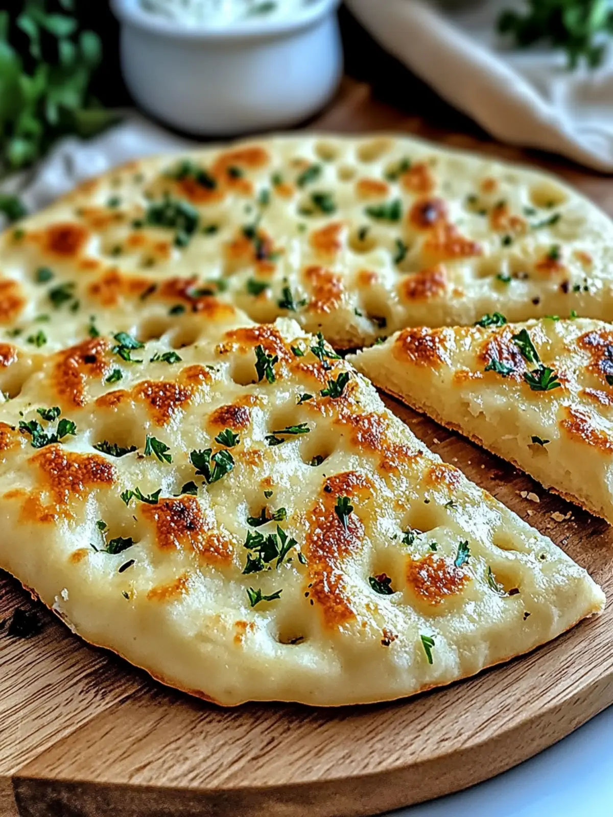 Soft Savory Garlic Keto Flatbread