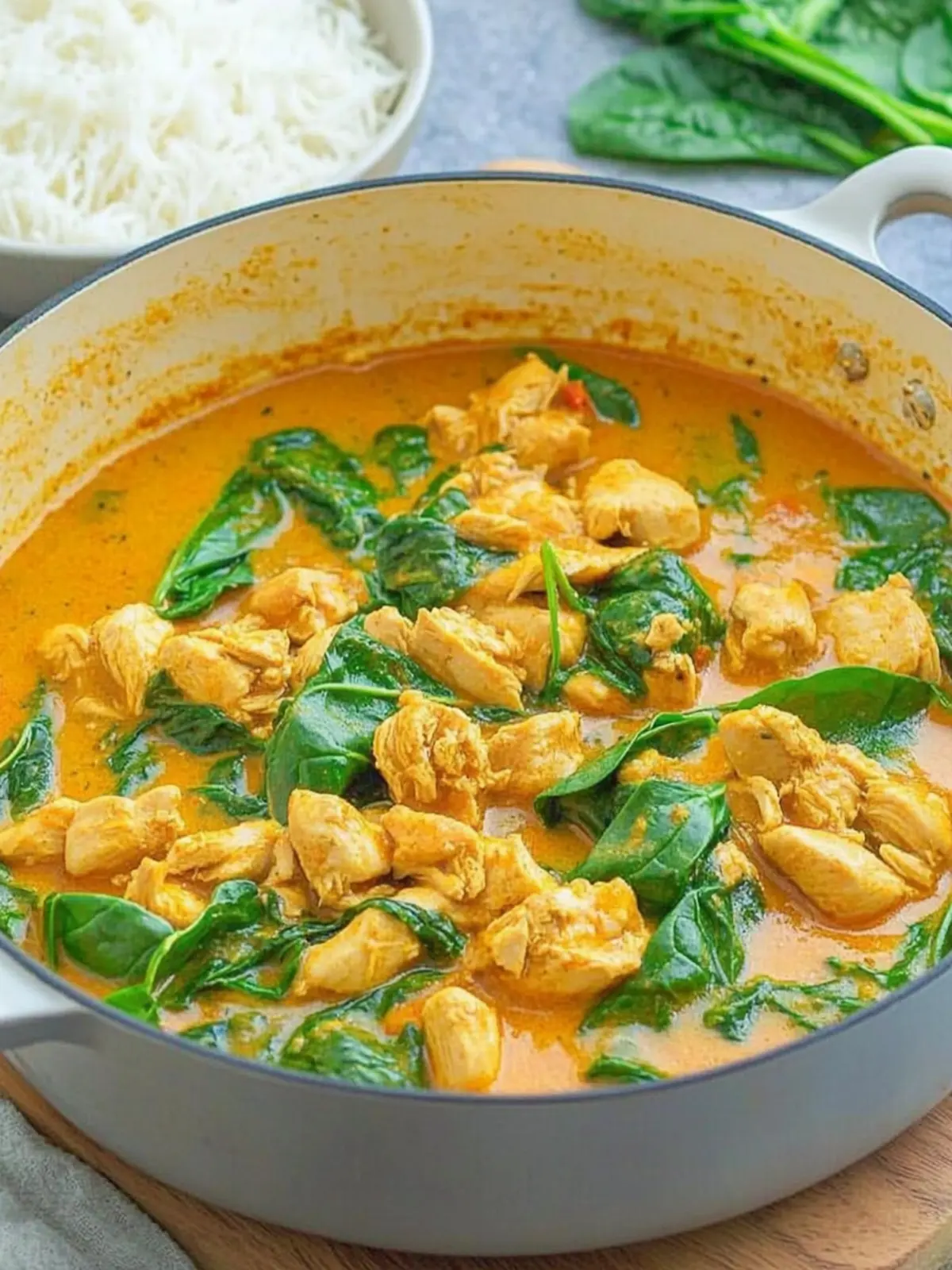 Quick Chicken and Spinach Curry