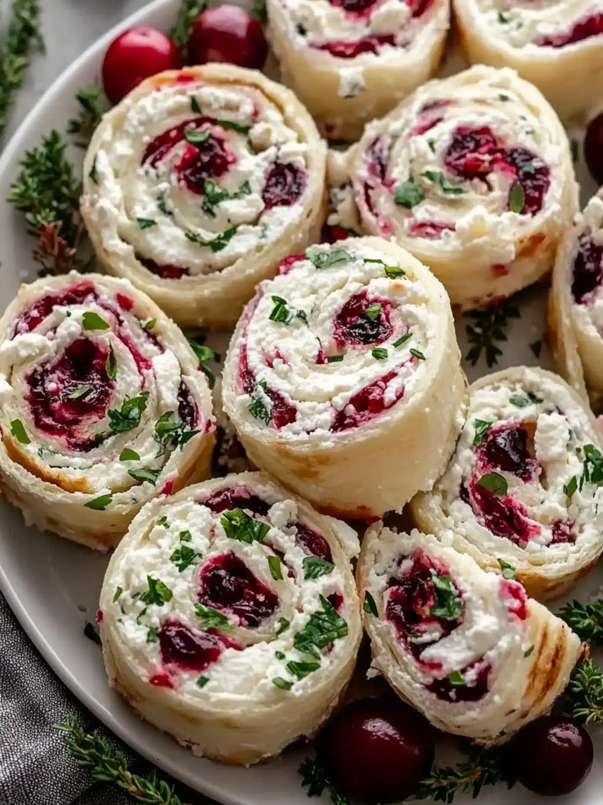 Cranberry Feta Pinwheels: Festive Bites for Happy Gatherings 2 Cranberry Feta Pinwheels