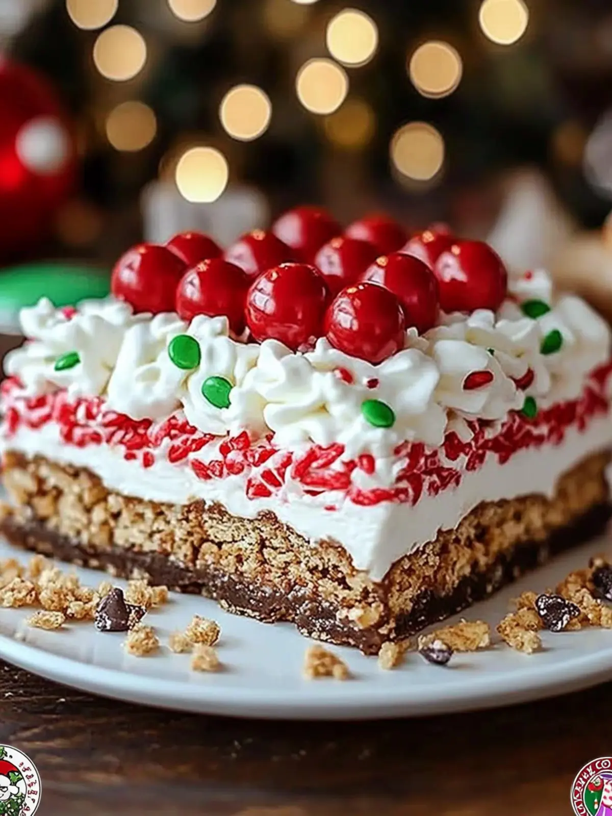 No-Bake Christmas Cookie Lasagna