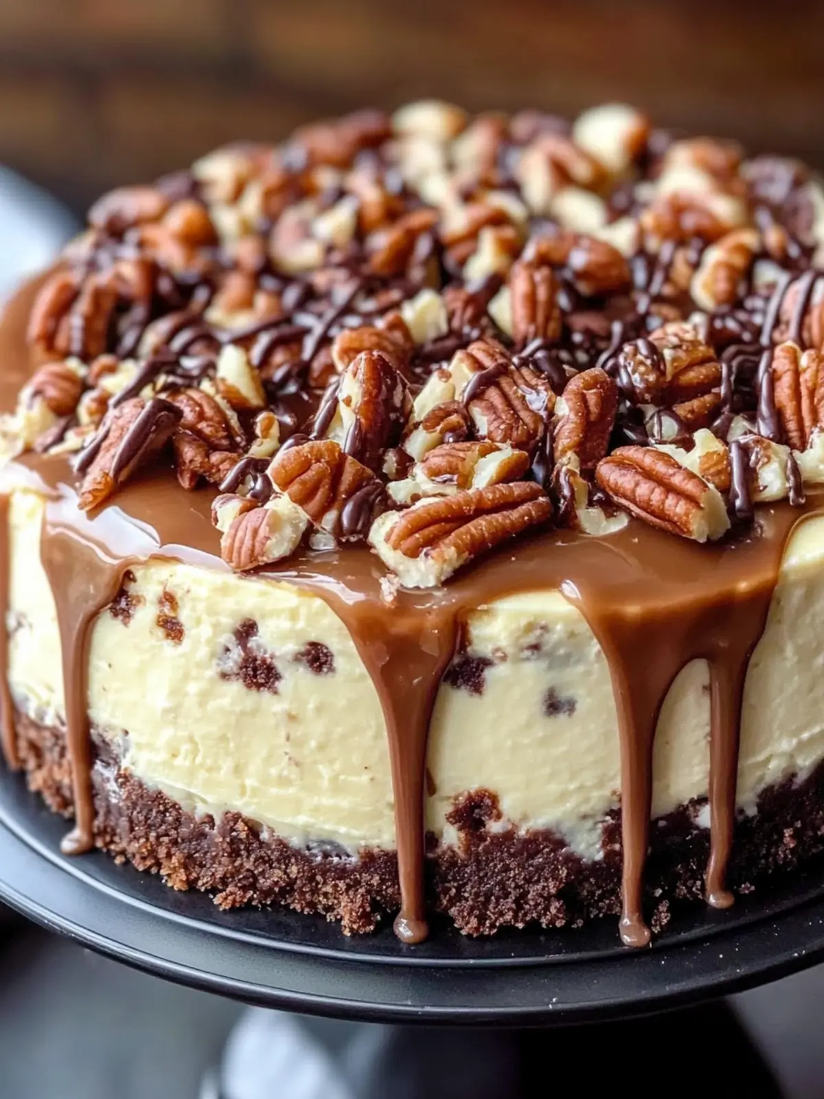Decadent Turtle Fudge Cheesecake
