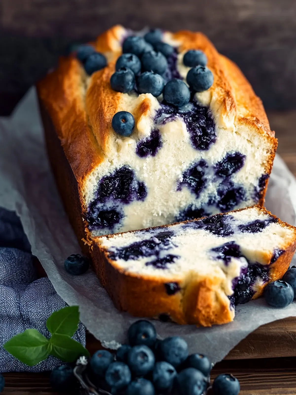 Blueberry Cream Cheese Bread