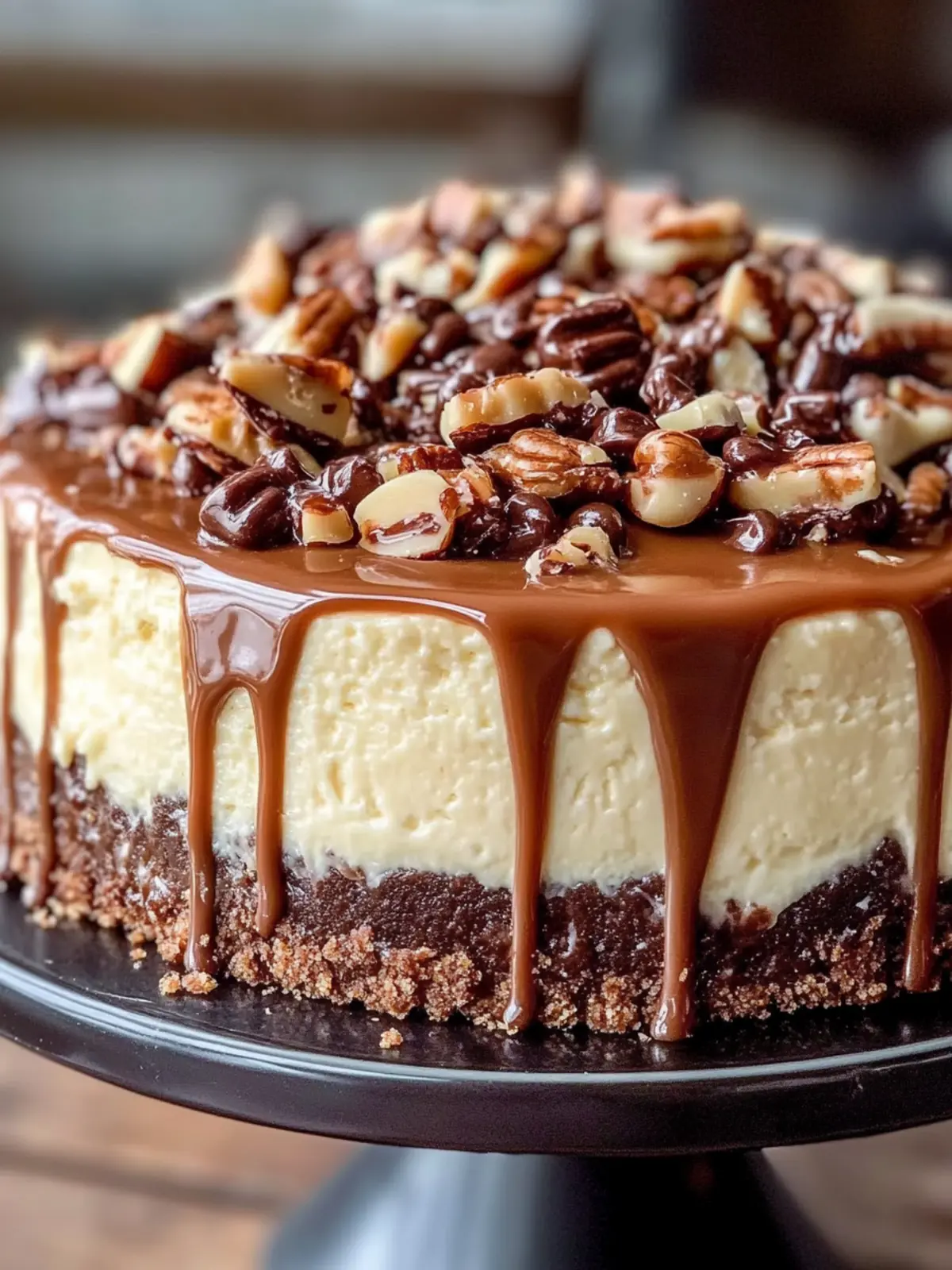 Decadent Turtle Fudge Cheesecake