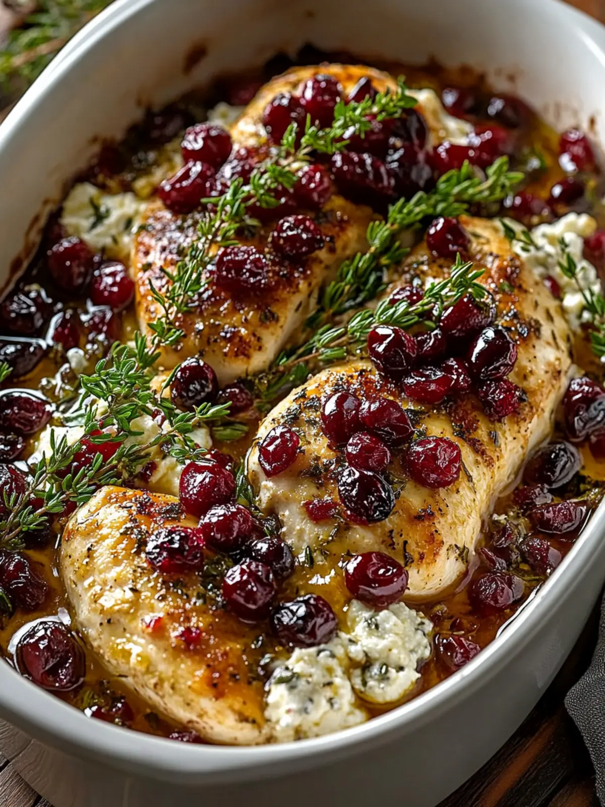 Honey Cranberry Chicken Bake with Ricotta Cheese in 40 Minutes 4 Honey Cranberry Chicken Bake with Ricotta Cheese