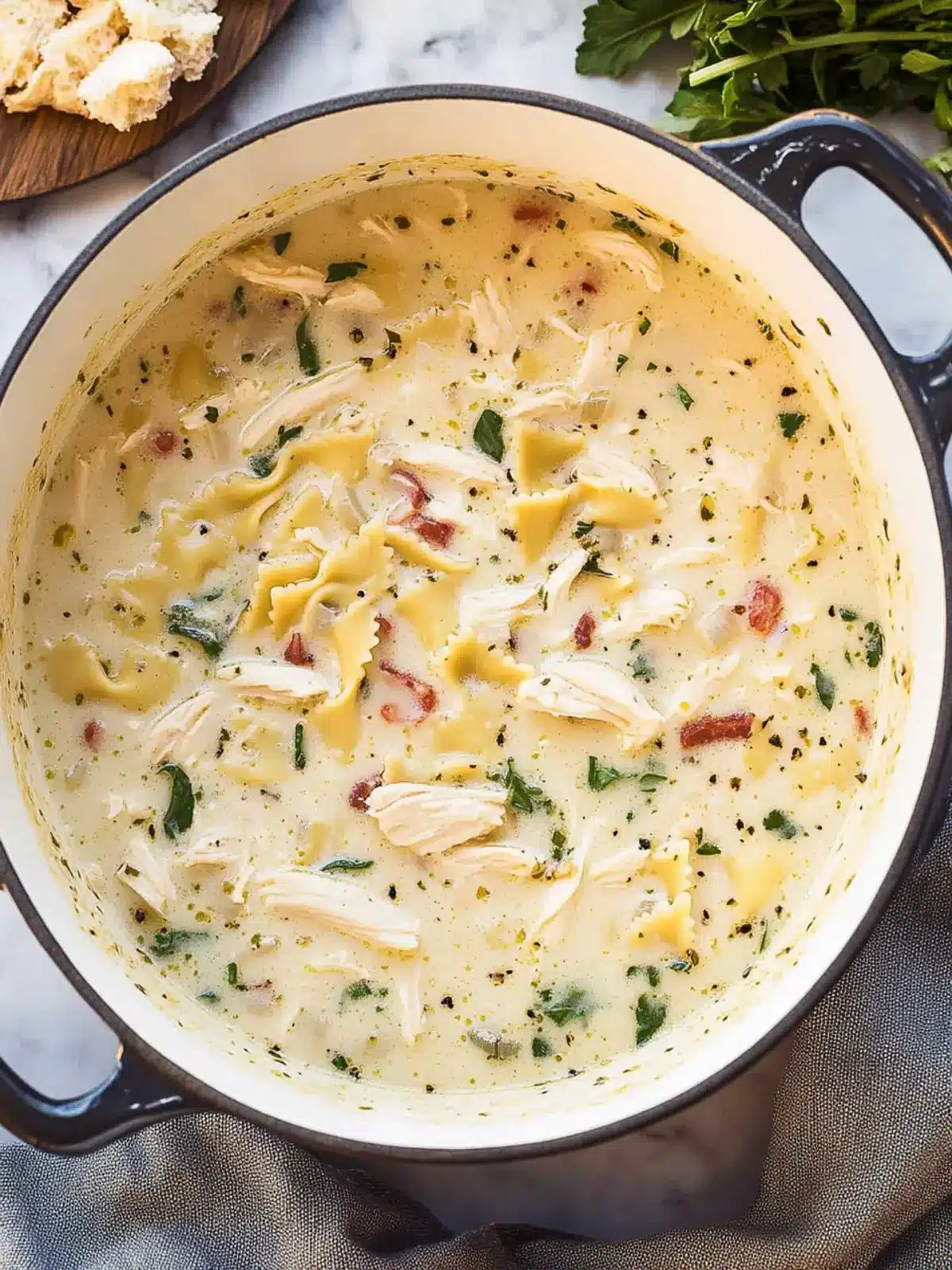 Creamy White Chicken Lasagna Soup for Ultimate Comfort Nights 3 White Chicken Lasagna Soup