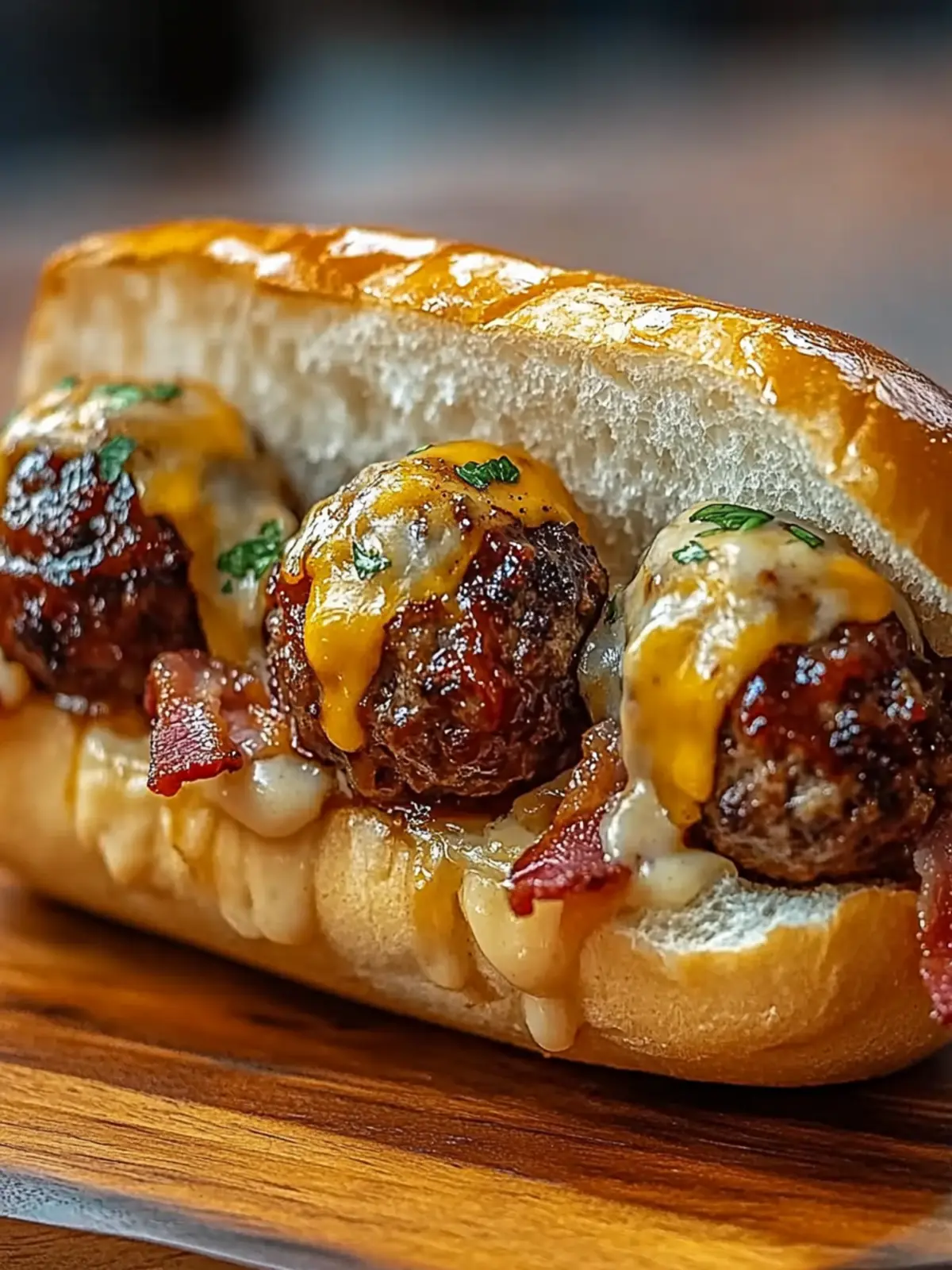 Sizzling Bourbon BBQ Bacon Cheeseburger Meatballs to Impress! 3 Sizzling Bourbon BBQ Bacon Cheeseburger Meatball