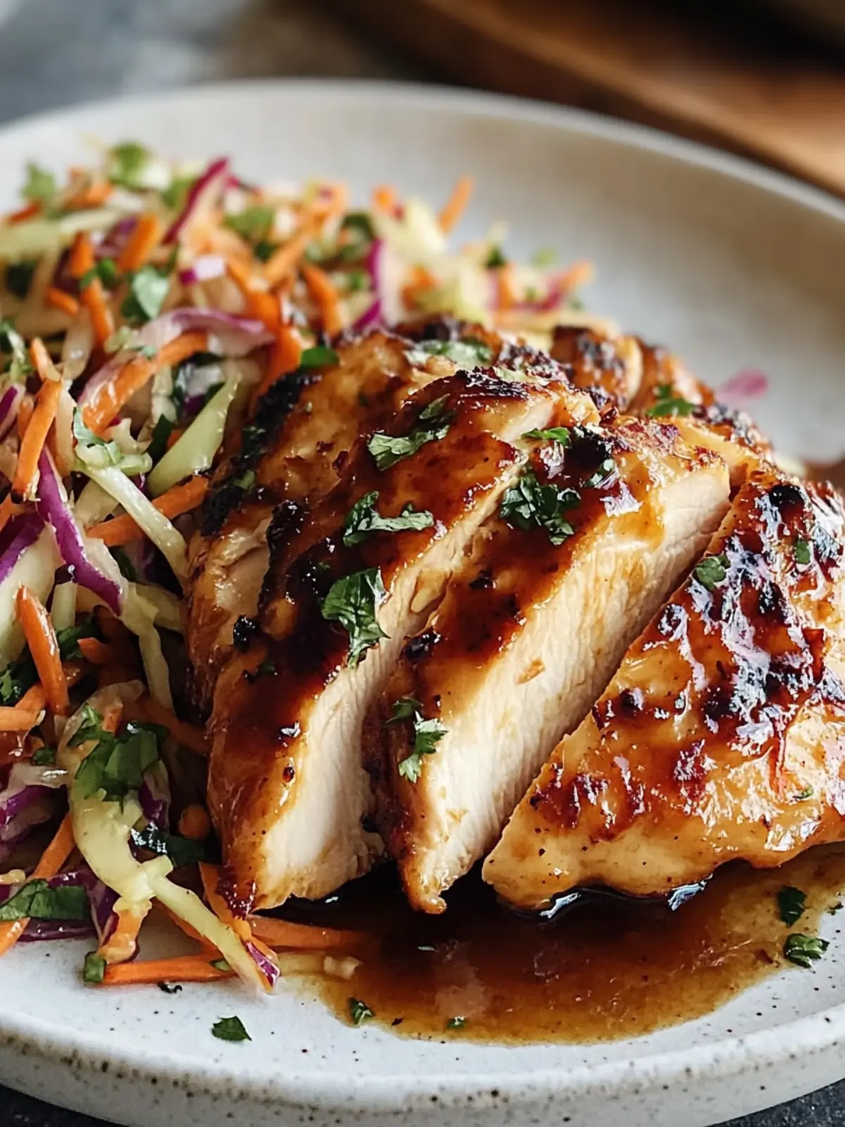 Sticky Apple Cider Chicken with Crisp Autumn Slaw Shines Bright 3 Sticky Apple Cider Chicken with Crisp Autumn Slaw Shines