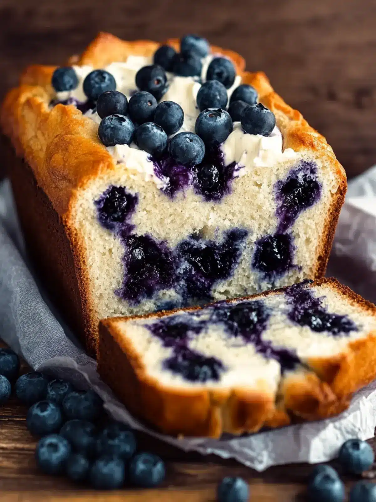 Blueberry Cream Cheese Bread