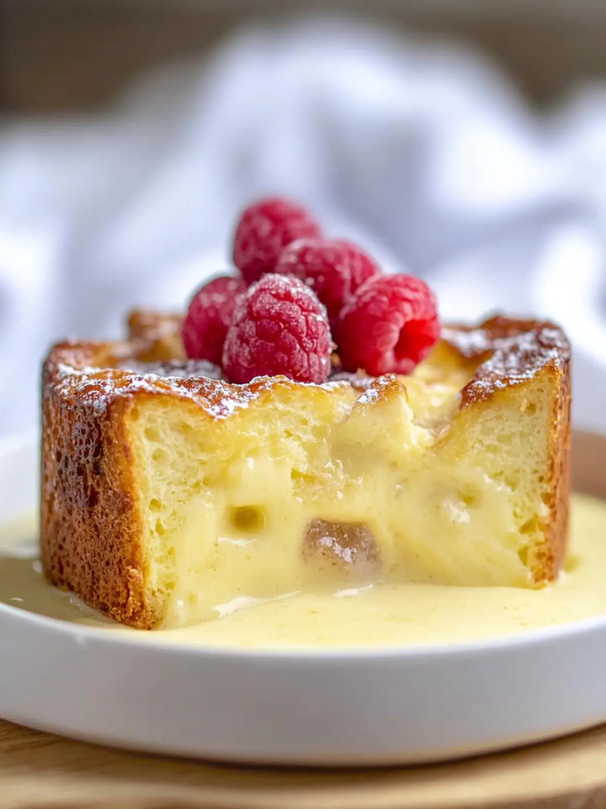 Delicious Custard Bread Pudding with Vanilla Sauce Recipe 4 Custard Bread Pudding with Vanilla Sauce
