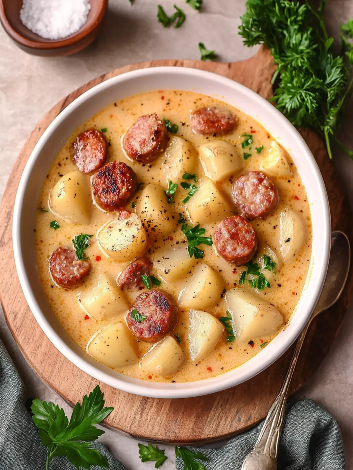Cajun Potato Soup with Sausage: Comfort Food in 1 Hour 3 Cajun Potato Soup with Sausage