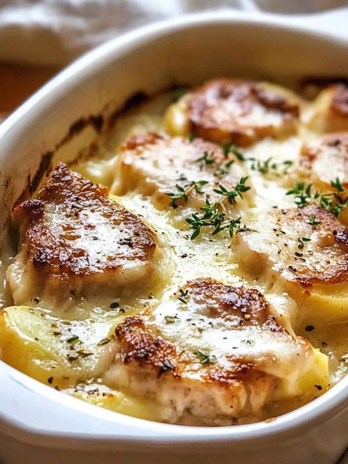 Smothered Pork Chop Scalloped Potato Casserole