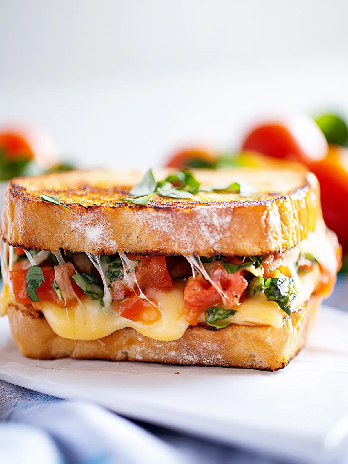 Bruschetta Grilled Cheese Sandwich: A Fresh Twist on Comfort 4 Bruschetta Grilled Cheese Sandwich