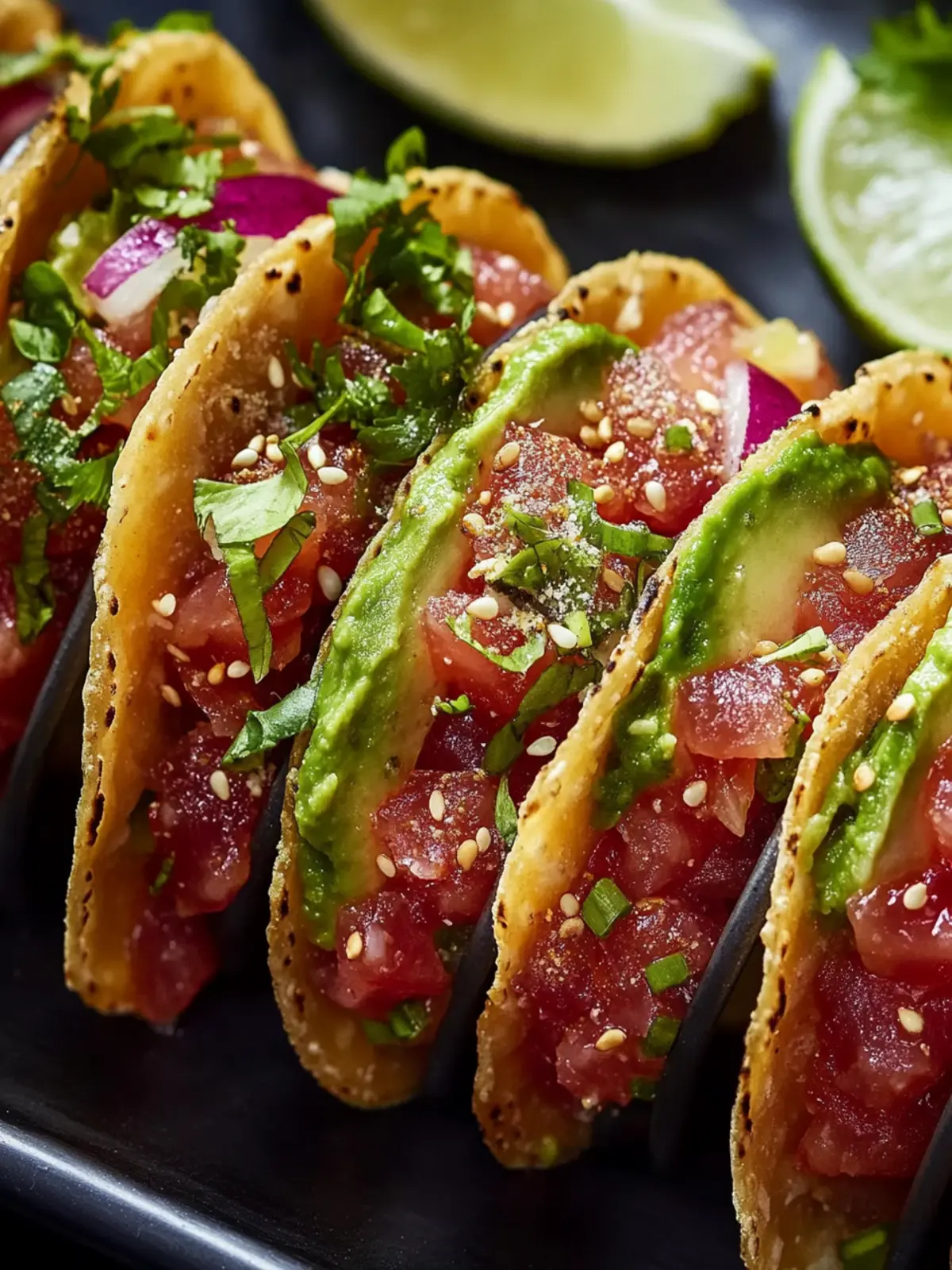 Spicy Tuna Tartare Wonton Tacos That Wow Every Palate 4 Spicy Tuna Tartare Wonton Tacos