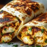 Crispy Parmesan Garlic Chicken Burritos