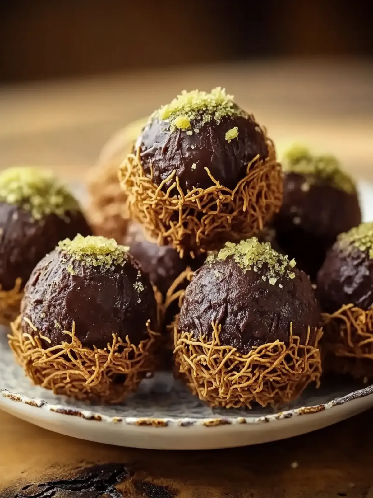 Irresistible No-Bake Dubai Chocolate Balls to Sweeten Your Day 2 No-Bake Dubai Chocolate Balls