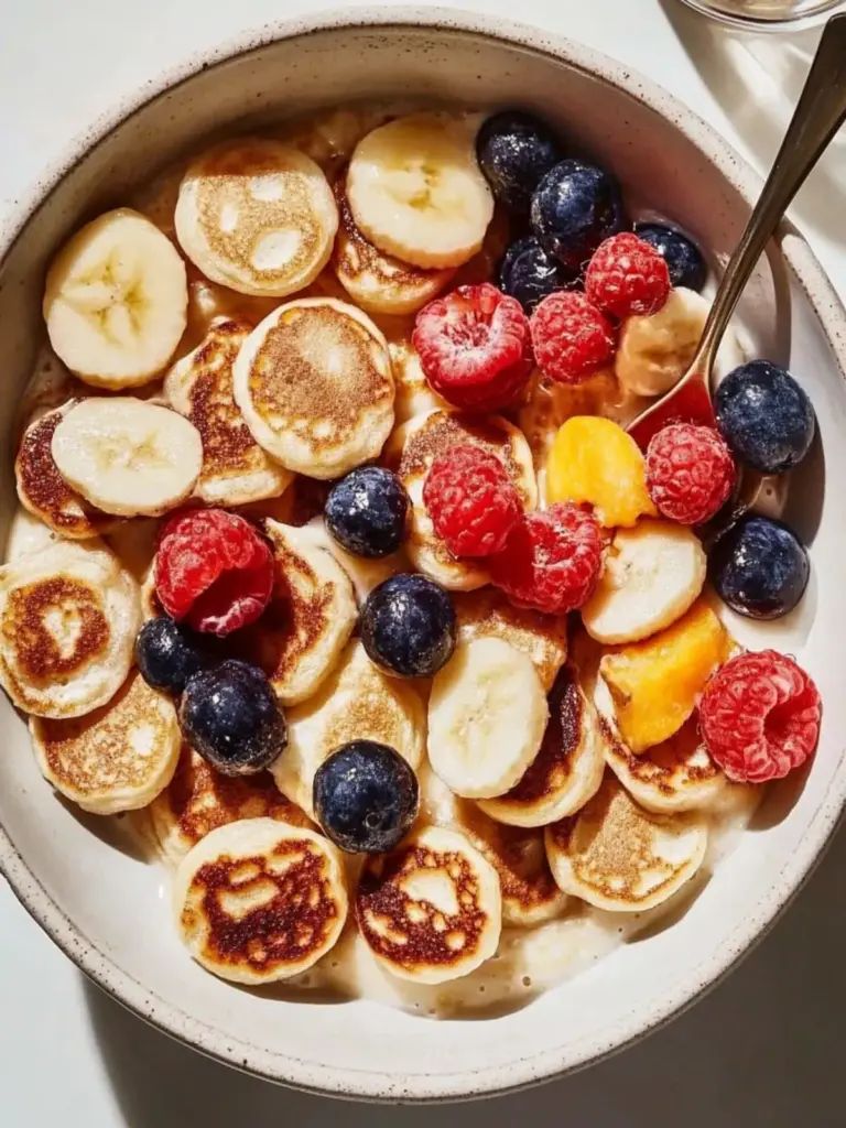 Mini Pancake Cereal Breakfast