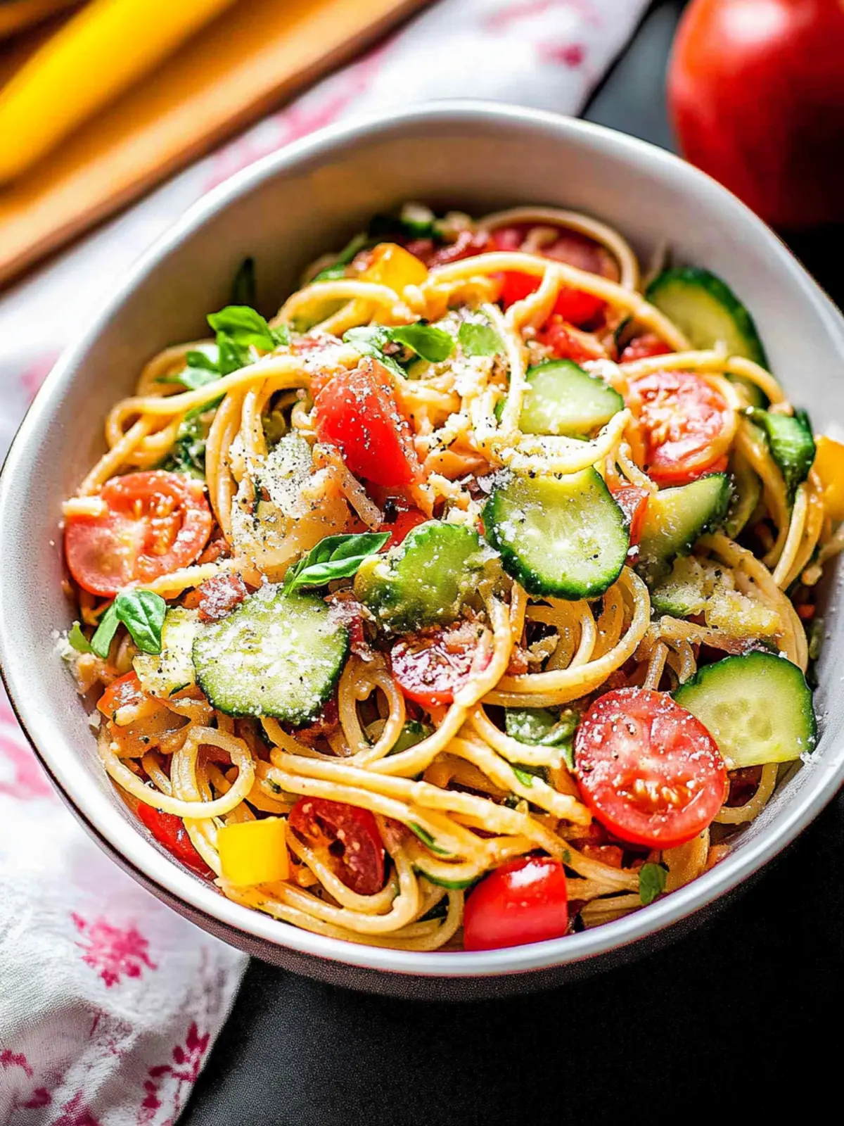 Zesty Spaghetti Pasta Salad Perfect for Summer Picnics 2 Spaghetti Pasta Salad