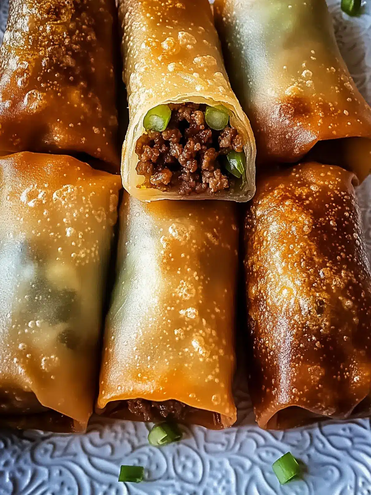 Delicious Green Chili Ground Beef Egg Rolls for a Fun Snack 3 Green Chili Ground Beef Egg Rolls