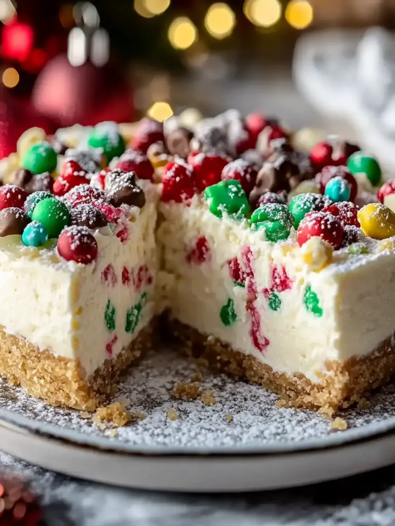 Christmas Sugar Cookie Cheesecake