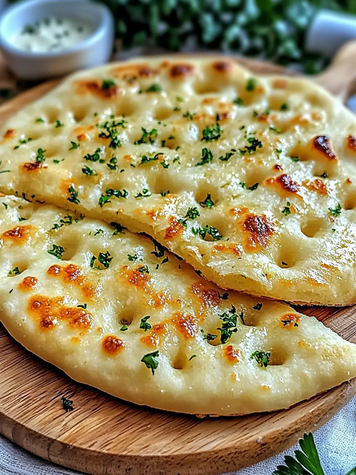 Soft Savory Garlic Keto Flatbread