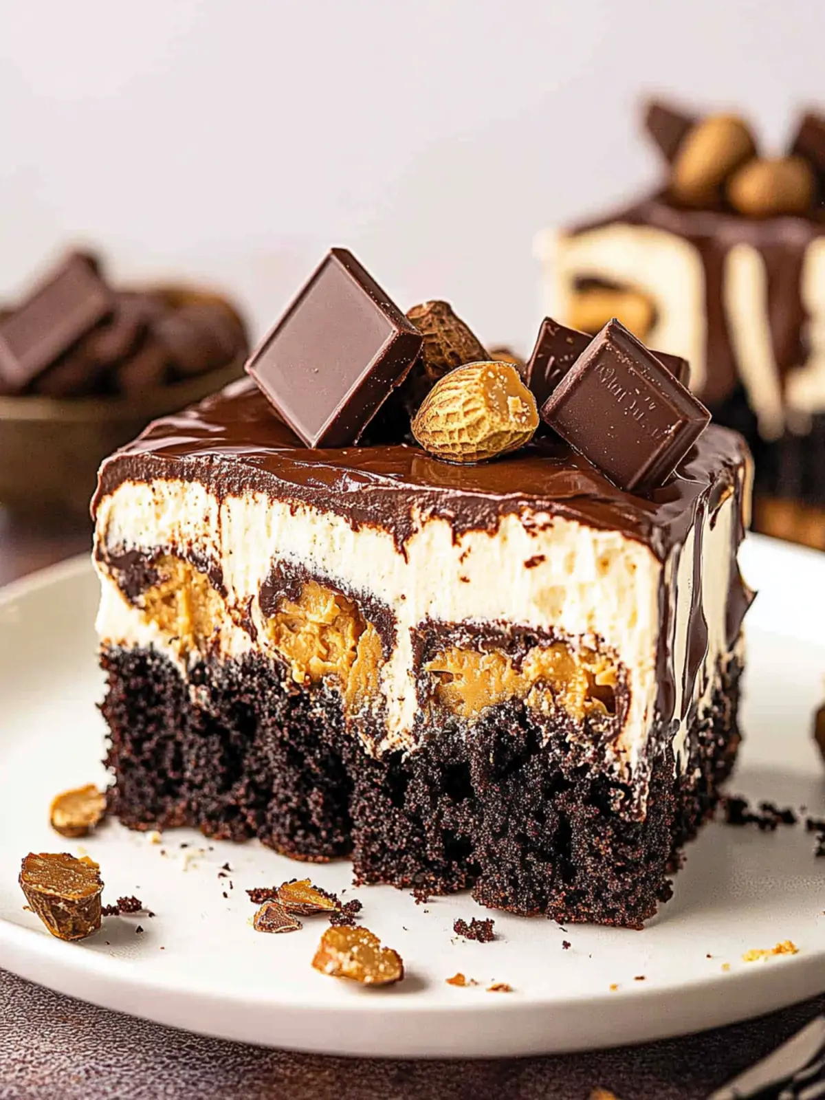 Chocolate Peanut Butter Poke Cake for Ultimate Sweet Cravings 3 Chocolate Peanut Butter Poke Cake