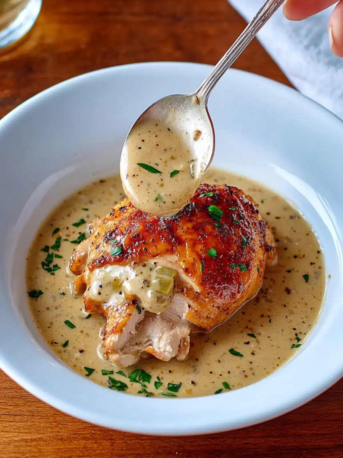 Slow Cooker French Wine and Mustard Chicken
