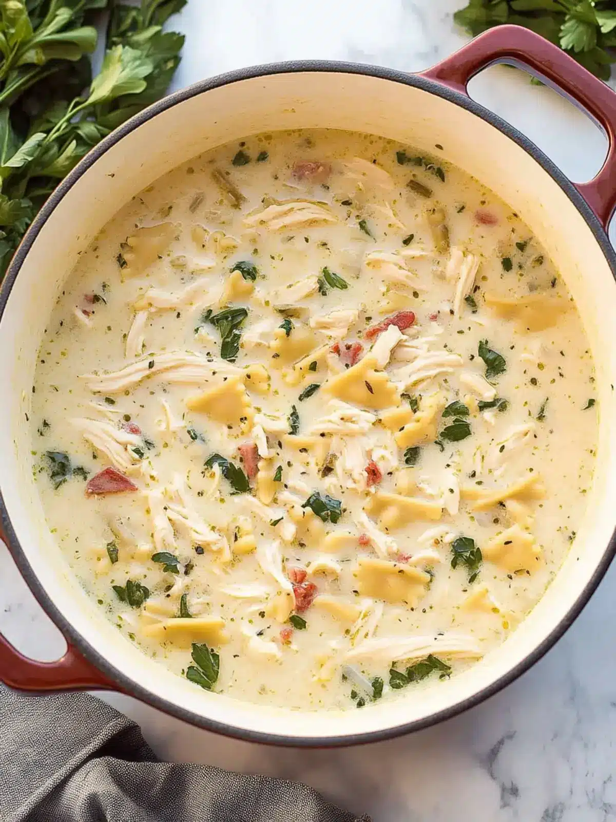 Creamy White Chicken Lasagna Soup for Ultimate Comfort Nights 2 White Chicken Lasagna Soup