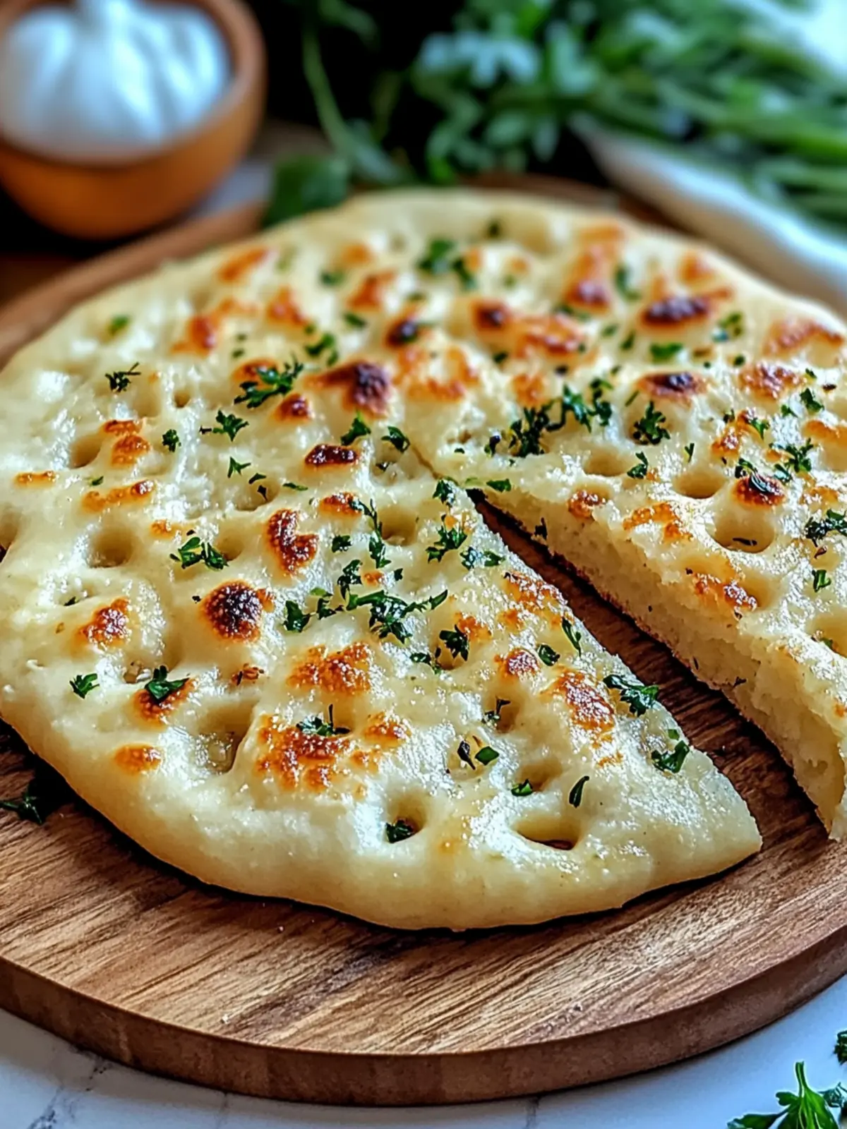Soft Savory Garlic Keto Flatbread