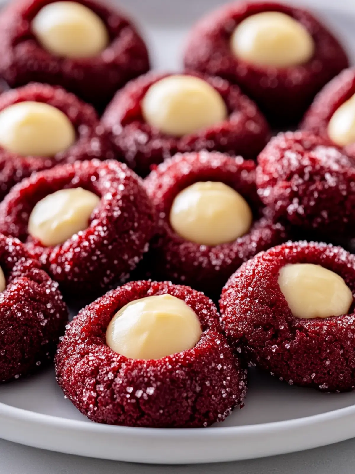 Red Velvet Cream Cheese Thumbprint Cookies to Wow Your Guests 5 Red Velvet Cream Cheese Thumbprint Cookies