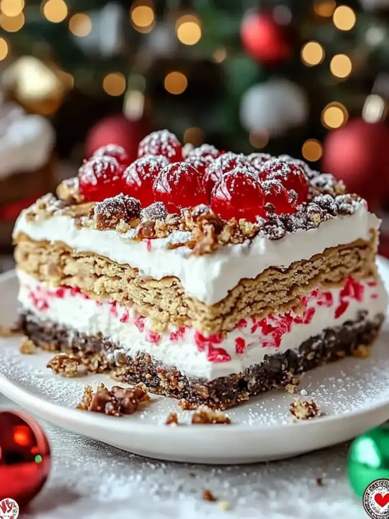 No-Bake Christmas Cookie Lasagna