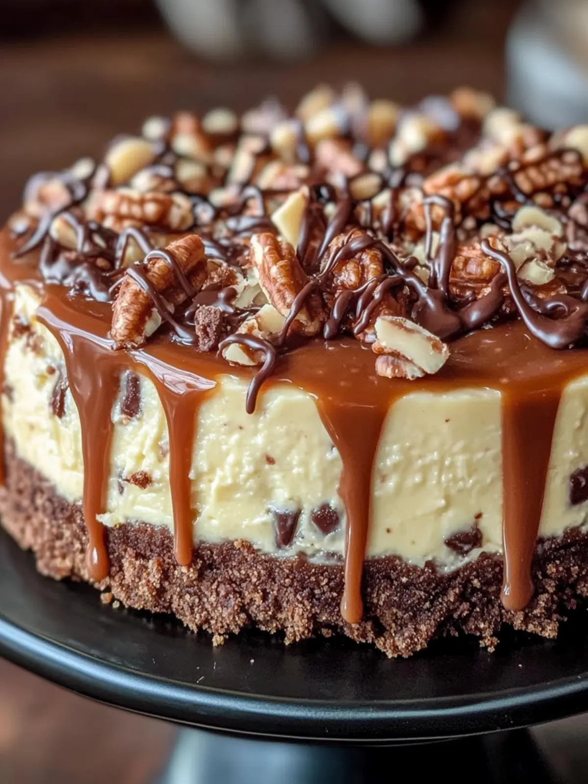 Decadent Turtle Fudge Cheesecake