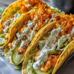 Dill Pickle Ranch Smash Chicken Tacos with Crispy Cheese Delight 7 Dill Pickle Ranch Smash Chicken Tacos with Crispy Cheese Delight