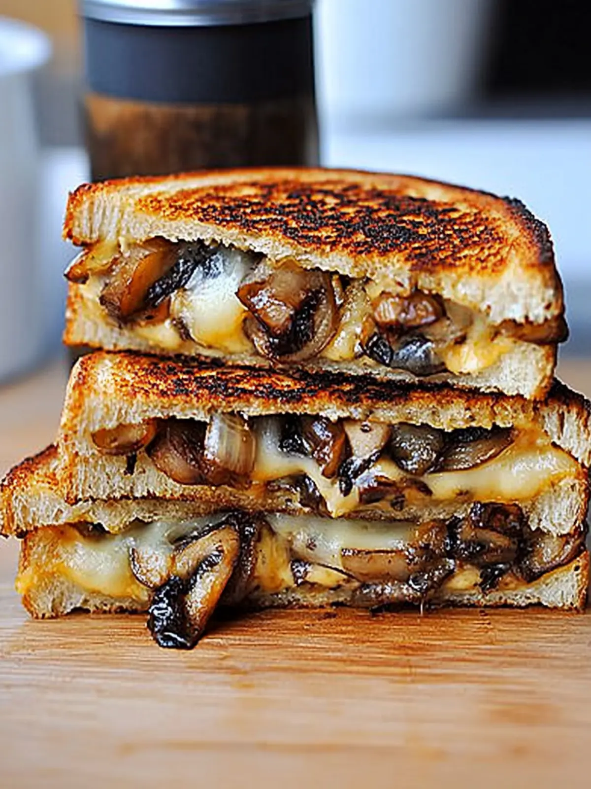 Gouda Grilled Cheese with Roasted Mushrooms & Onions
