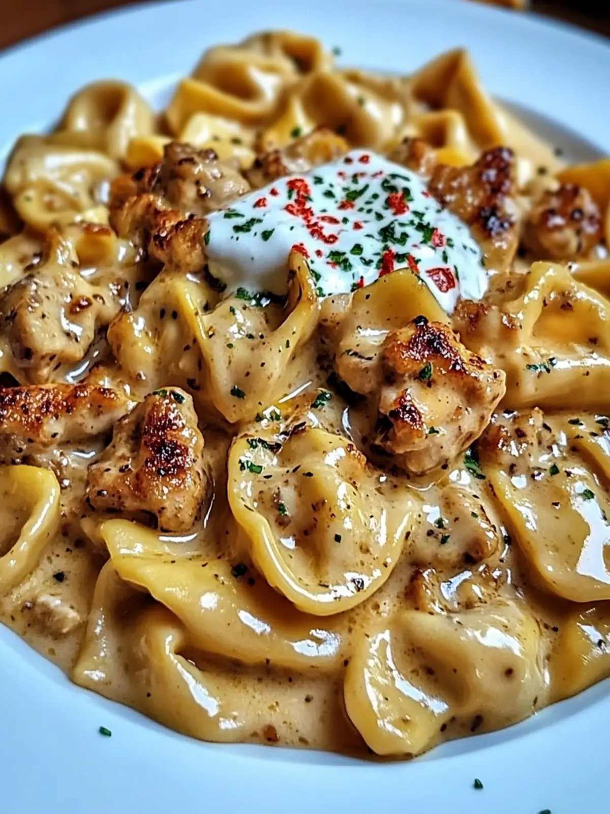 Cowboy Butter Garlic Chicken Tortellini