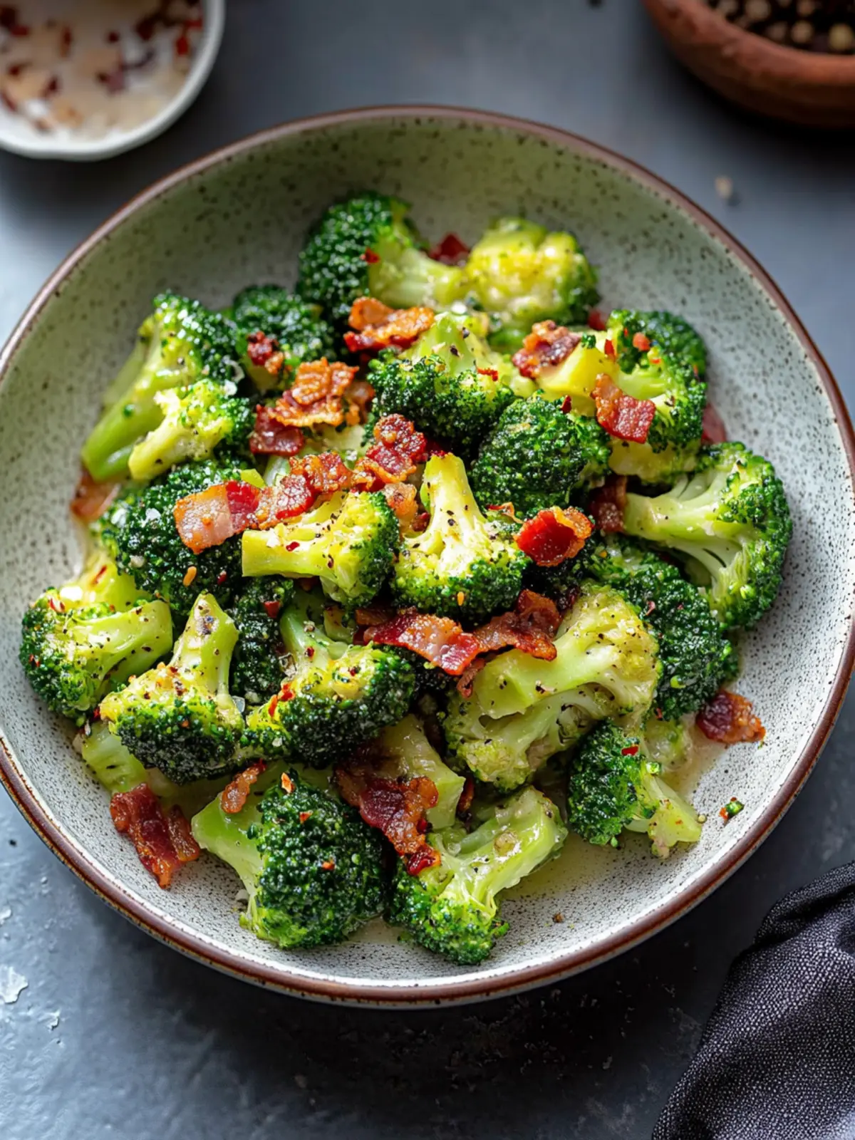 Broccoli with Garlic Sauce & Bacon: A Flavor-Packed Delight 2 Broccoli With Garlic Sauce & Bacon