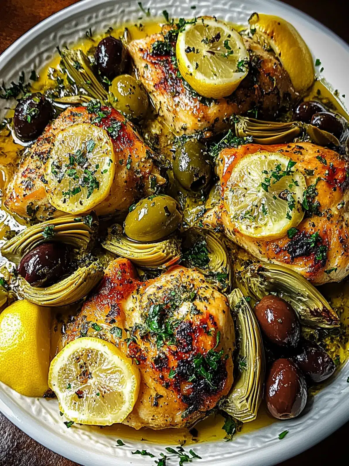 Mediterranean Lemon Chicken with Artichokes & Olives Bliss 4 Mediterranean Lemon Chicken with Artichokes & Olives