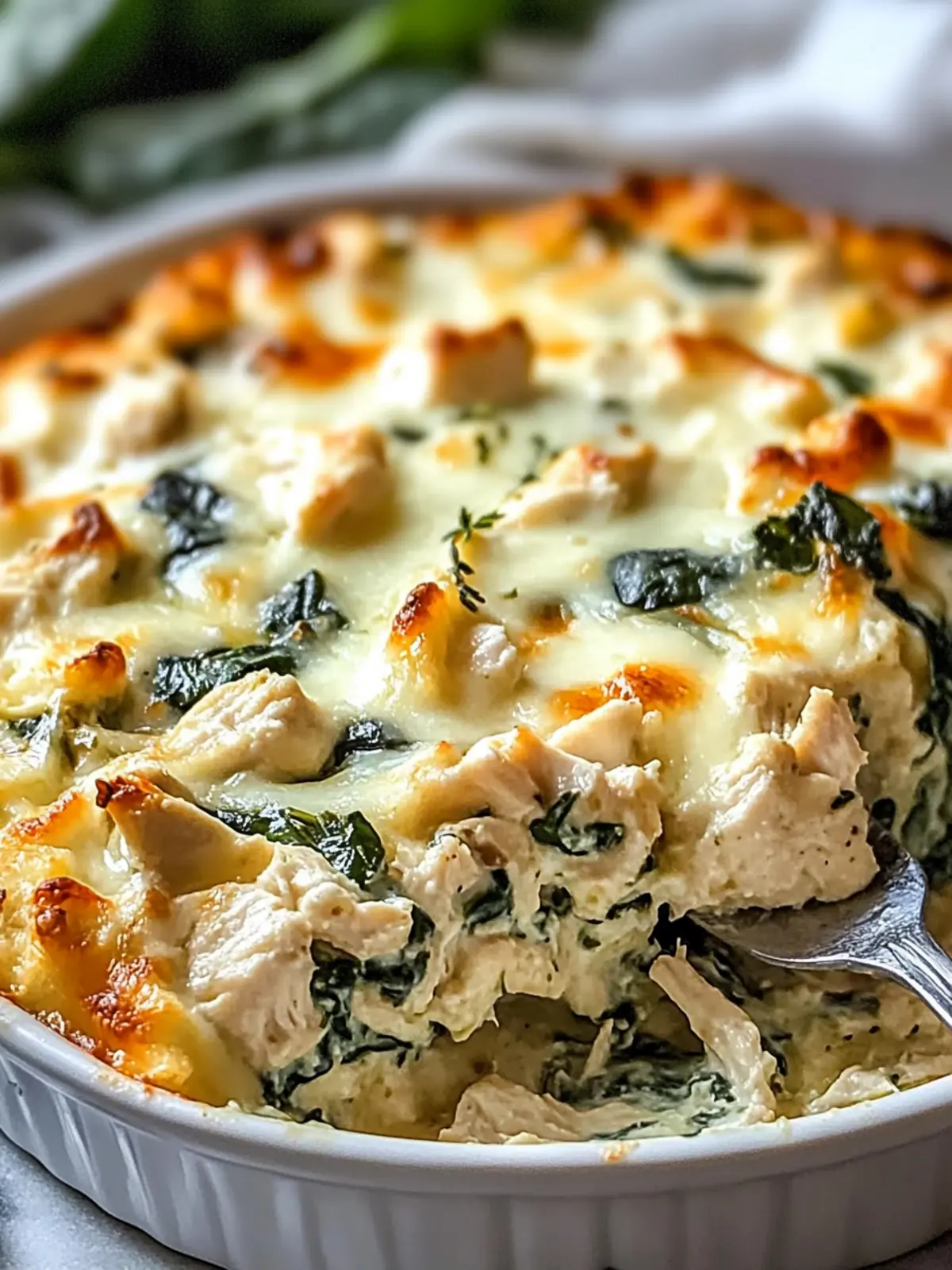 Creamy Chicken and Spinach Casserole with Cream Cheese Delight 3 Chicken and Spinach Casserole with Cream Cheese