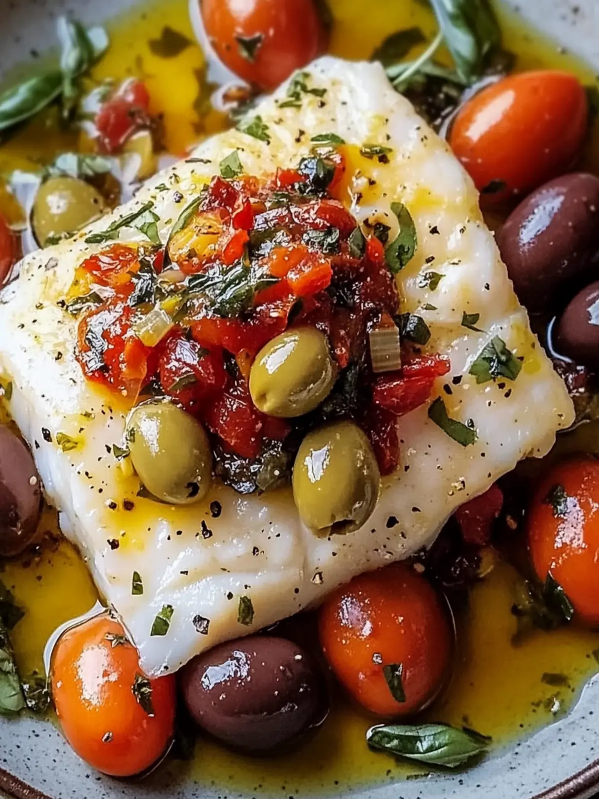 Mediterranean Baked Cod with Olives: Quick Healthy Delight 3 Mediterranean Baked Cod with Olives
