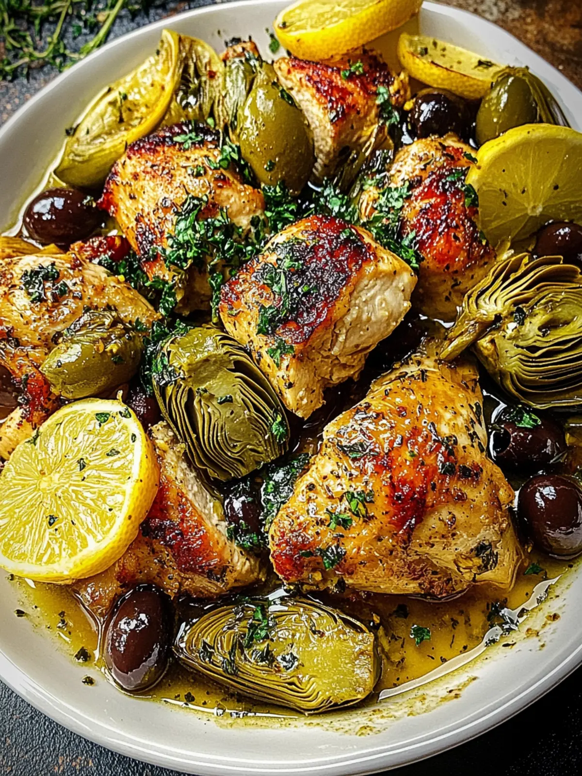 Mediterranean Lemon Chicken with Artichokes & Olives Bliss 2 Mediterranean Lemon Chicken with Artichokes & Olives