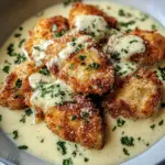 Crispy Parmesan Chicken with Garlic Cream Sauce Magic 6 Crispy Parmesan Chicken with Garlic Cream Sauce