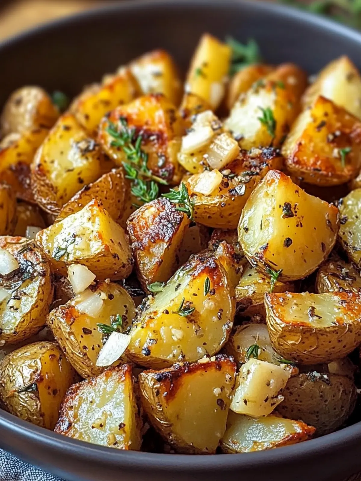 Savory Garlic Roasted Potatoes with Creamy Feta Bliss 3 Savory Garlic Roasted Potatoes