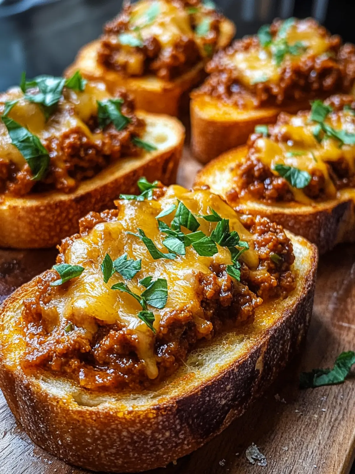 Cheesy Sloppy Joe Garlic Toast for Quick Comfort Food Bliss 5 Cheesy Sloppy Joe Garlic Toast