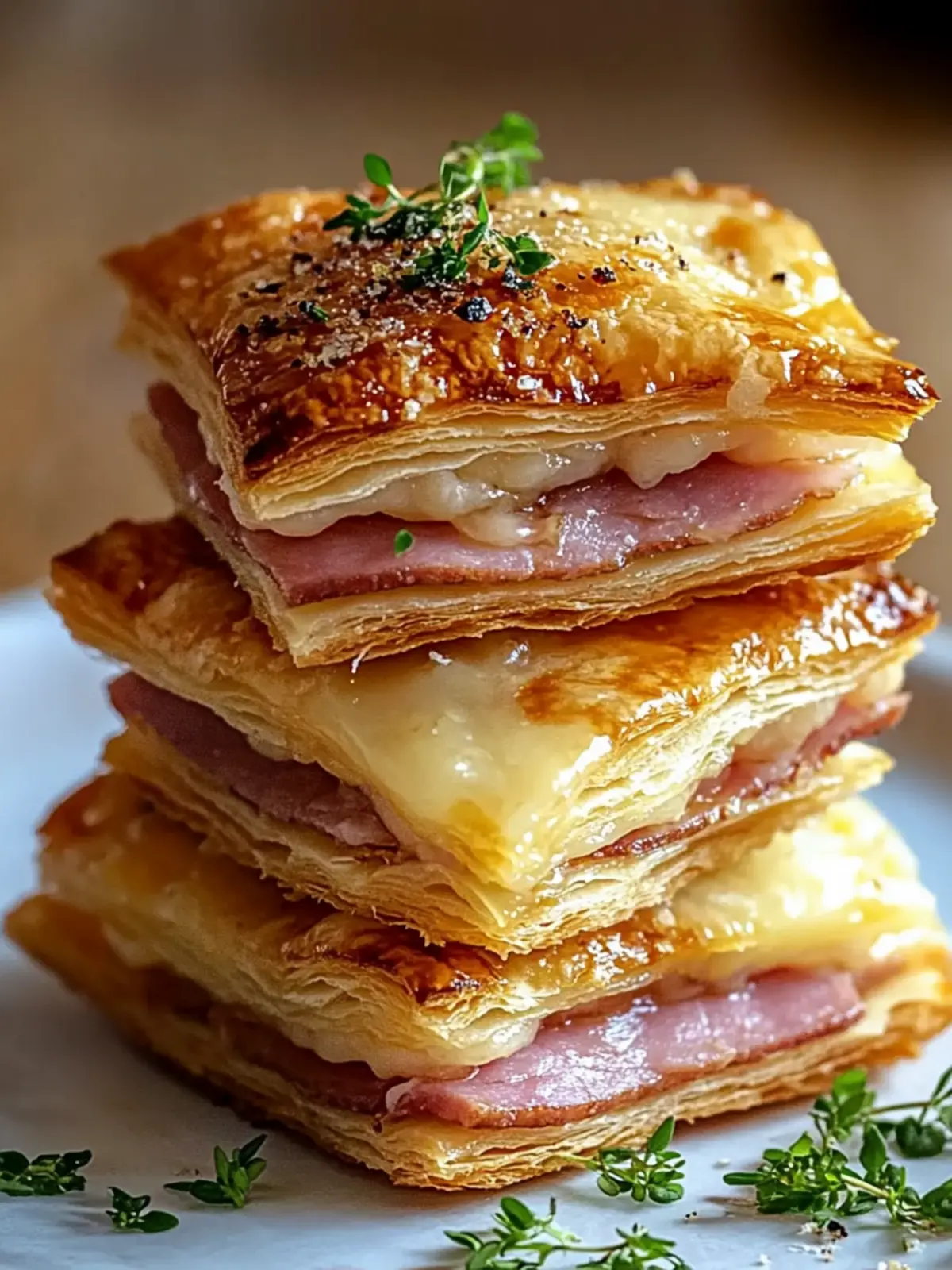 Crispy Ham & Cheese Puff Pastry Stacks: Your Snack Game Changer 3 Crispy Ham & Cheese Puff Pastry Stacks